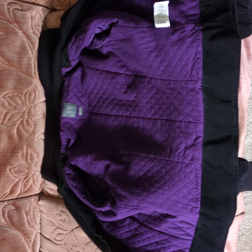 Armani Exchange Black Corduroy Bomber Jacket - Picture 8 of 14